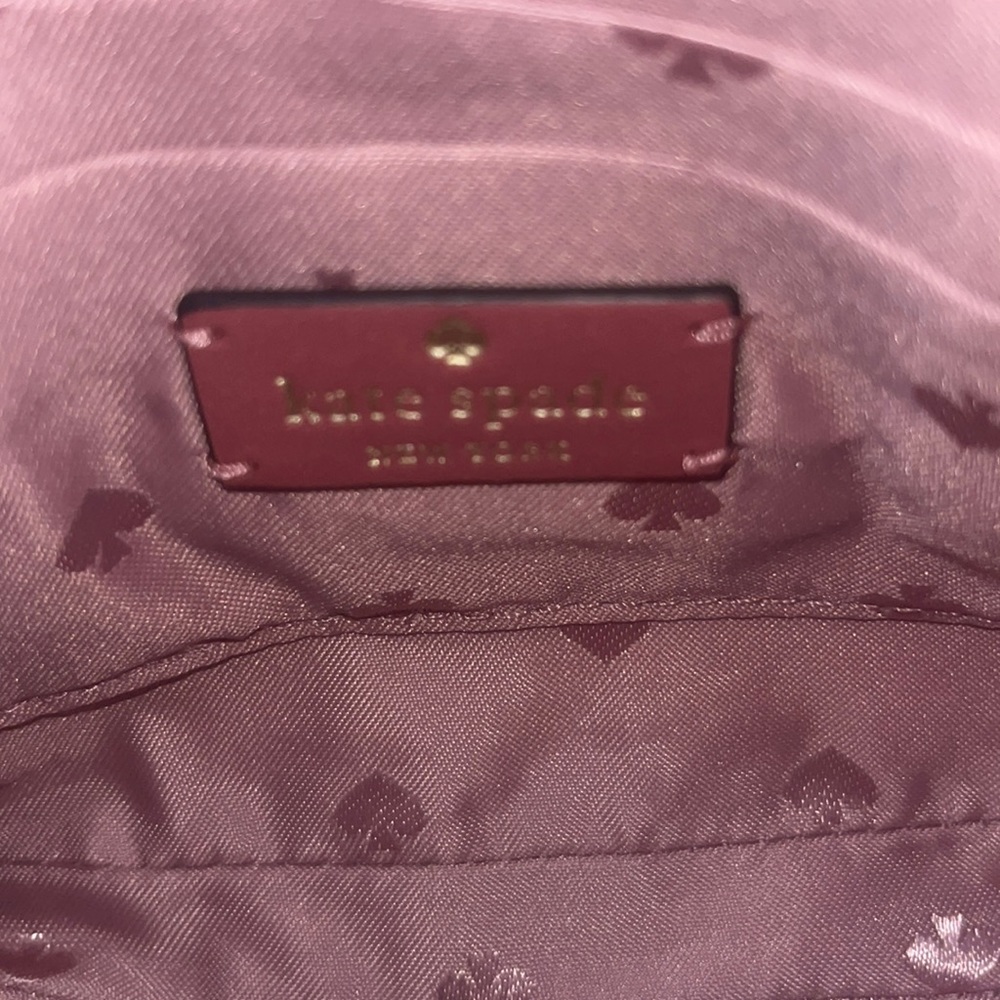 ♠️ kate spade ♠️ Leila Small Tab Leather Crossbody Bag, Pomegranate Pink - Picture 12 of 14